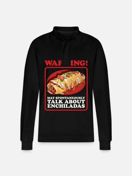 Enchilada Mexican Enchiladas Gift - Stanley/Stella Organic Unisex Long-Sleeved Polo Shirt Prepster - black