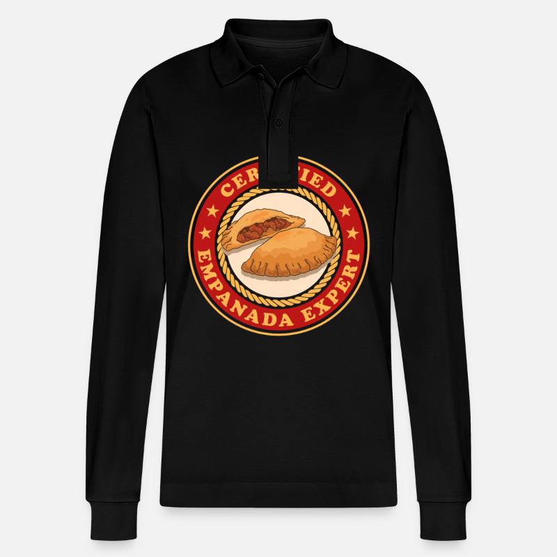 Empanada Dumpling Empanadas Cadeaux - Polo à manches longues bio PREPSTER Stanley/Stella Unisexe - noir