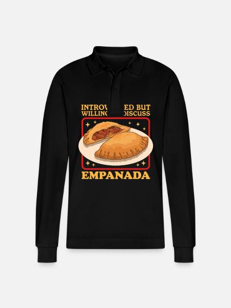 Empanadas Dumpling Empanada Gift - Stanley/Stella Organic Unisex Long-Sleeved Polo Shirt Prepster - black