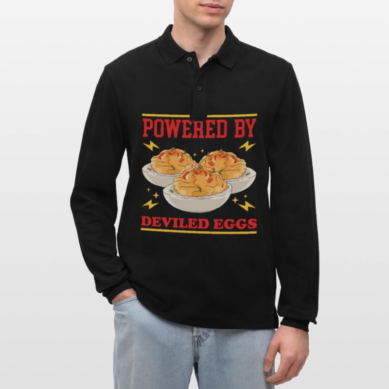 Gefüllte Eier Dressed Deviled Eggs Geschenke Stanley/Stella Unisex Bio-Langarm-Poloshirt Prepster