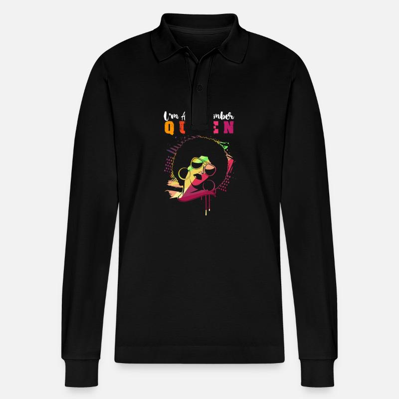 Sternzeichen Skorpion - Stanley/Stella Unisex Bio-Langarm-Poloshirt Prepster - Schwarz