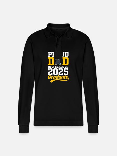 Class of 2025 - Stanley/Stella Organic Unisex Long-Sleeved Polo Shirt Prepster - black