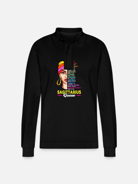 Sternzeichen Schütze - Stanley/Stella Unisex Bio-Langarm-Poloshirt Prepster - Schwarz