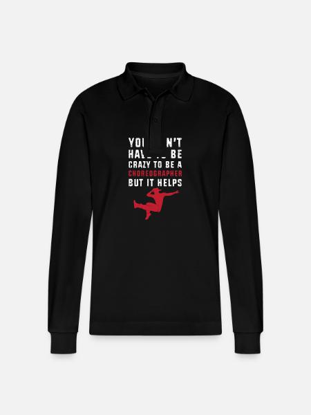 Dancer - Stanley/Stella Organic Unisex Long-Sleeved Polo Shirt Prepster - black