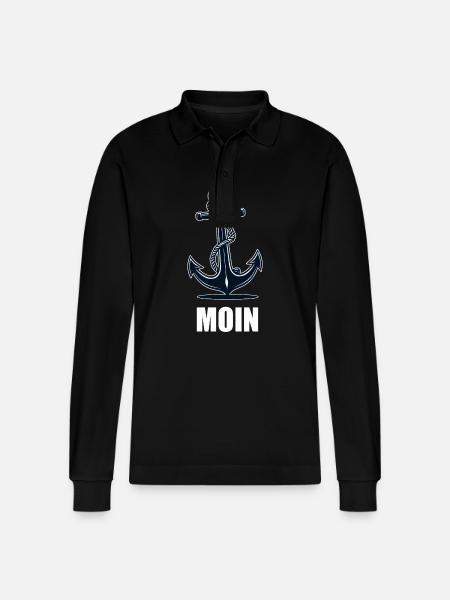 Moin Anker - Stanley/Stella Unisex Bio-Langarm-Poloshirt Prepster - Schwarz