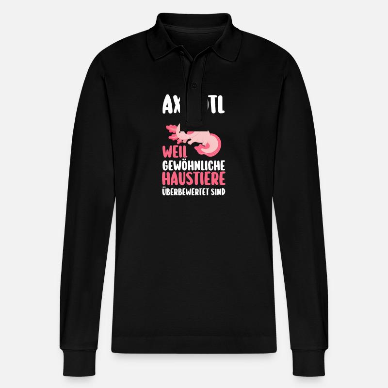 Axolotl - Polo à manches longues bio PREPSTER Stanley/Stella Unisexe - noir