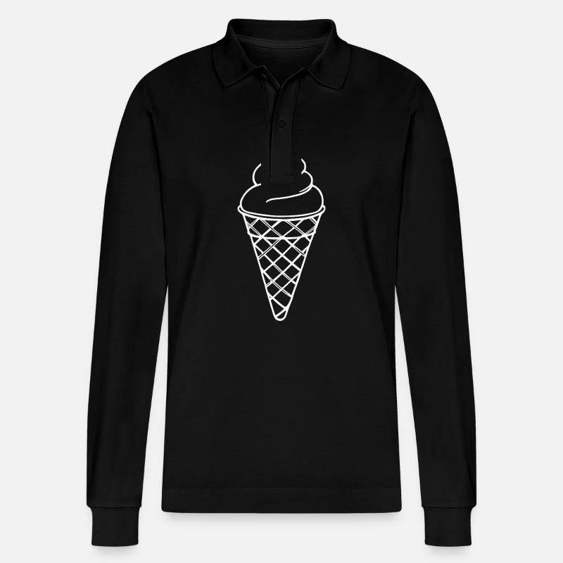 Eisbecher - Stanley/Stella Unisex Bio-Langarm-Poloshirt Prepster - Schwarz
