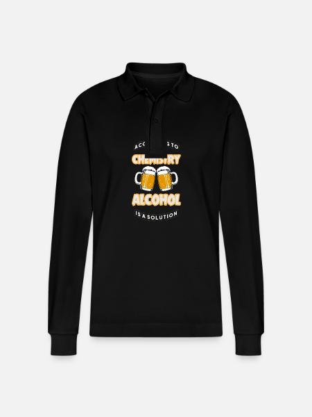 Chemistry Teacher Chemistry Chemist - Stanley/Stella Organic Unisex Long-Sleeved Polo Shirt Prepster - black