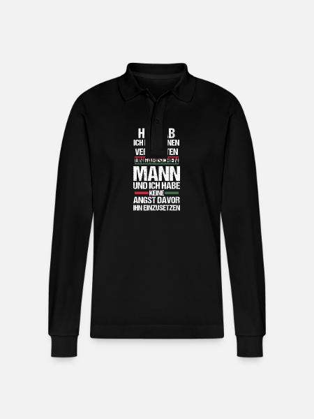 Magyars Hungary - Stanley/Stella Organic Unisex Long-Sleeved Polo Shirt Prepster - black
