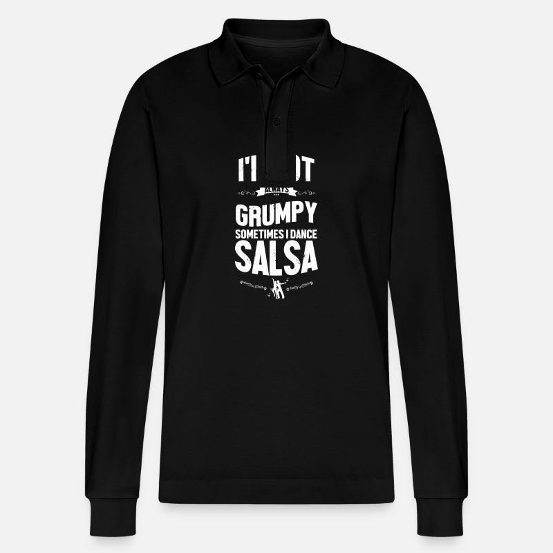 Salsa Dancer Dancer - Stanley/Stella Organic Unisex Long-Sleeved Polo Shirt Prepster - black