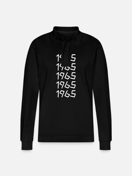 1965 - Stanley/Stella Organic Unisex Long-Sleeved Polo Shirt Prepster - black