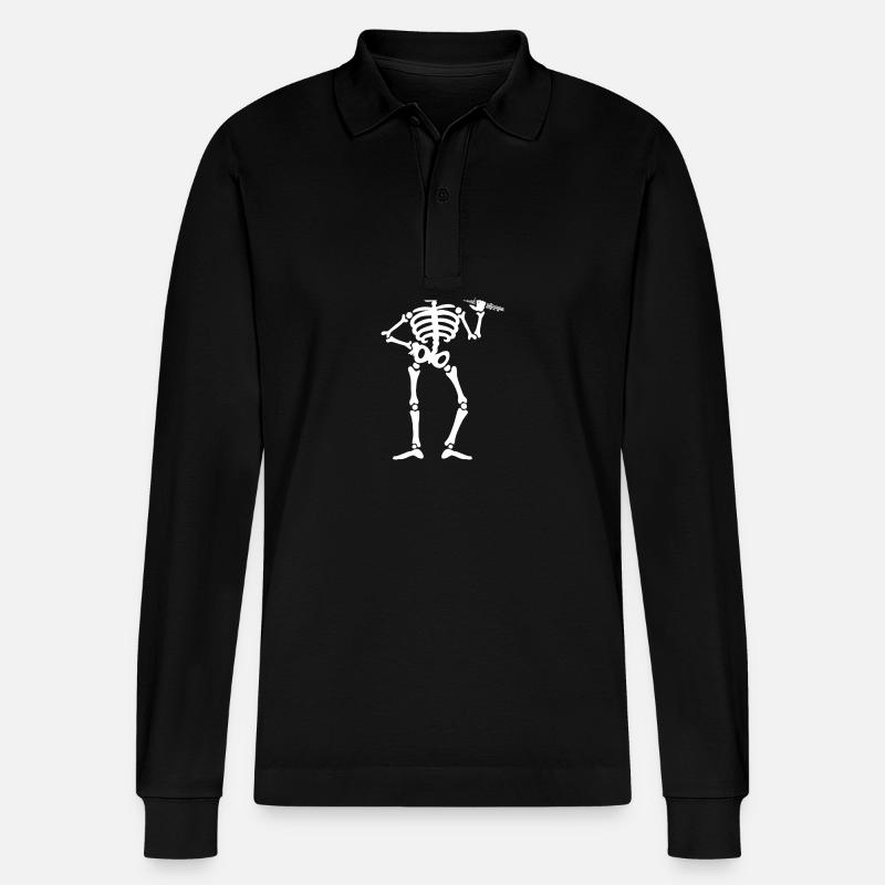 Flötist Querflöte - Stanley/Stella Unisex Bio-Langarm-Poloshirt Prepster - Schwarz