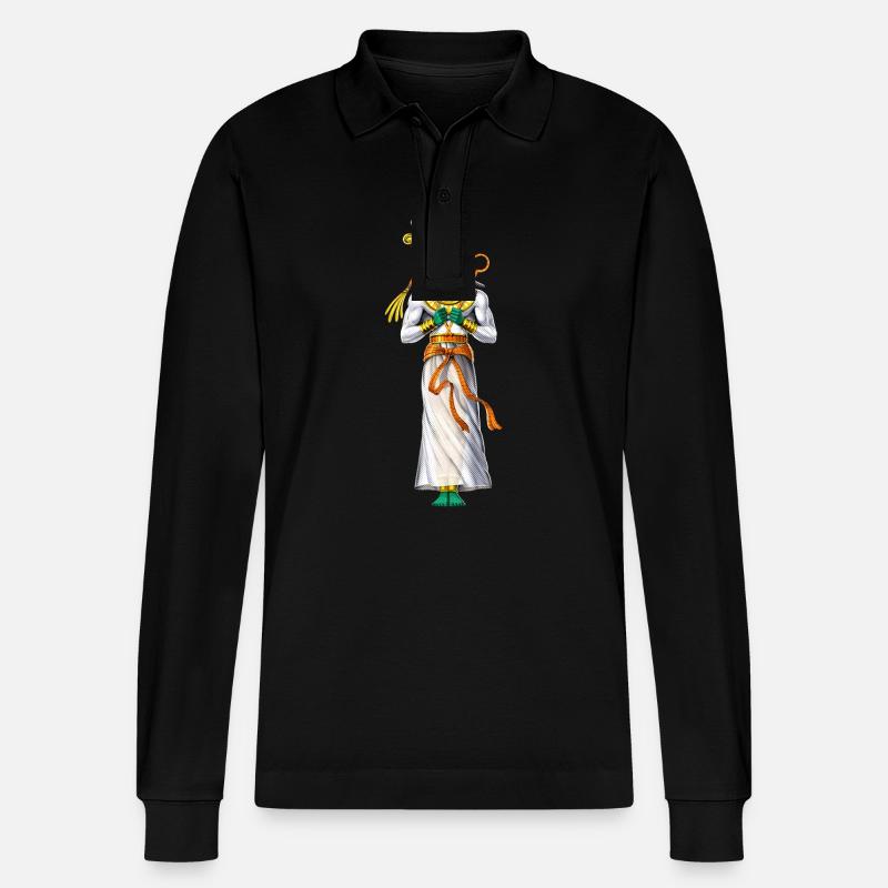 Ägyptischer Gott Osiris - Stanley/Stella Unisex Bio-Langarm-Poloshirt Prepster - Schwarz