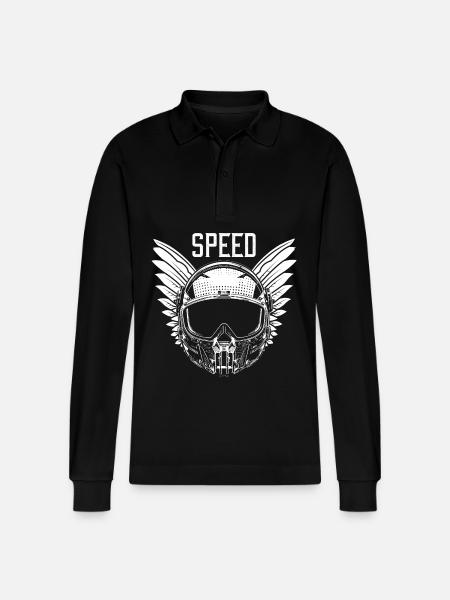 Speed - Stanley/Stella Organic Unisex Long-Sleeved Polo Shirt Prepster - black