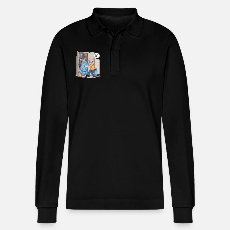 Nur ein weiterer Tropfen... - Stanley/Stella Unisex Bio-Langarm-Poloshirt Prepster - Schwarz