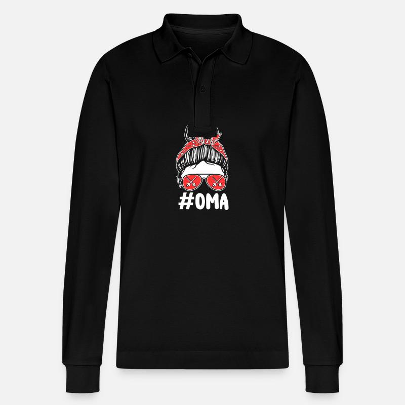 Fechter Oma Fechten - Stanley/Stella Unisex Bio-Langarm-Poloshirt Prepster - Schwarz