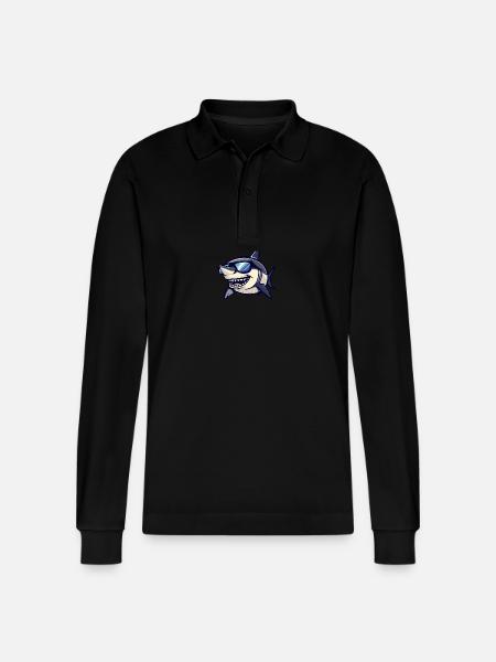 Hai Cool Comic - Stanley/Stella Organic Unisex Long-Sleeved Polo Shirt Prepster - black