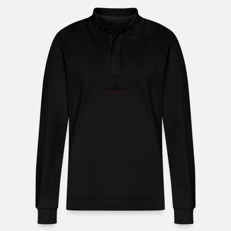Mallorca 2025 - Stanley/Stella Unisex Bio-Langarm-Poloshirt Prepster - Schwarz