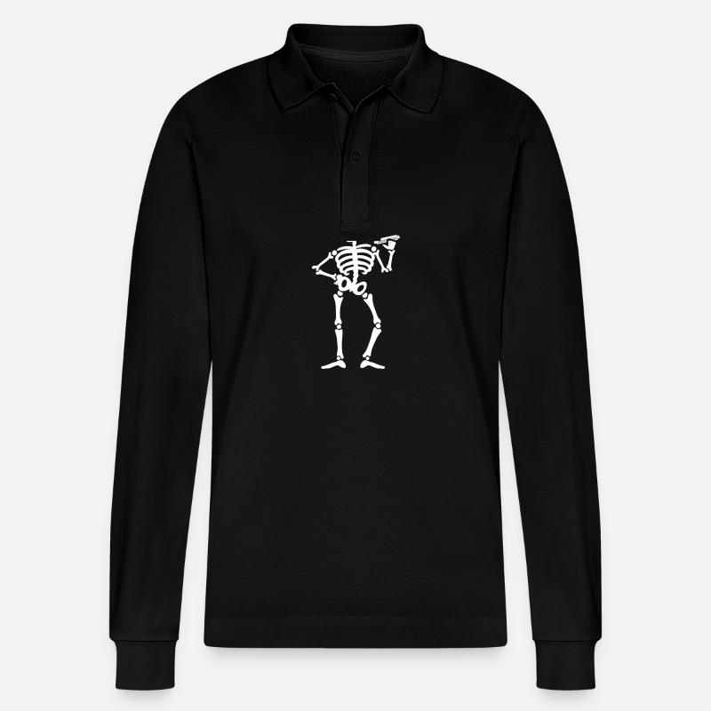 Harmonica Harmonica - Stanley/Stella Organic Unisex Long-Sleeved Polo Shirt Prepster - black