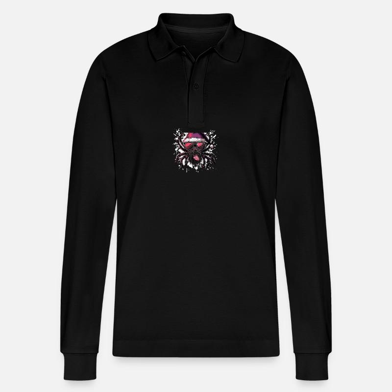 Tarantula Weihnachten Lustig - Stanley/Stella Unisex Bio-Langarm-Poloshirt Prepster - Schwarz