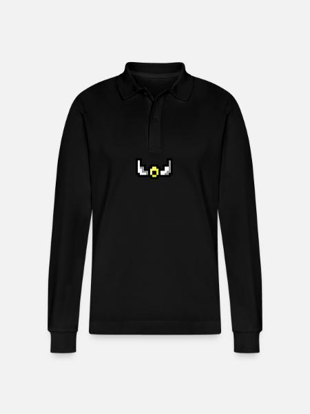 Pixel wings - Stanley/Stella Unisex Bio-Langarm-Poloshirt Prepster - Schwarz