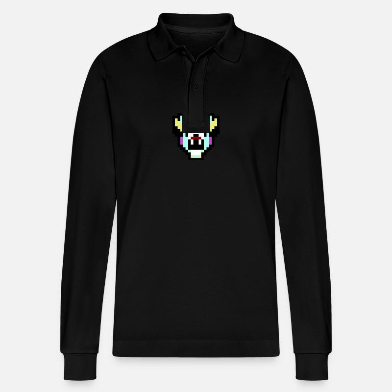 Pixel Hase - Stanley/Stella Unisex Bio-Langarm-Poloshirt Prepster - Schwarz