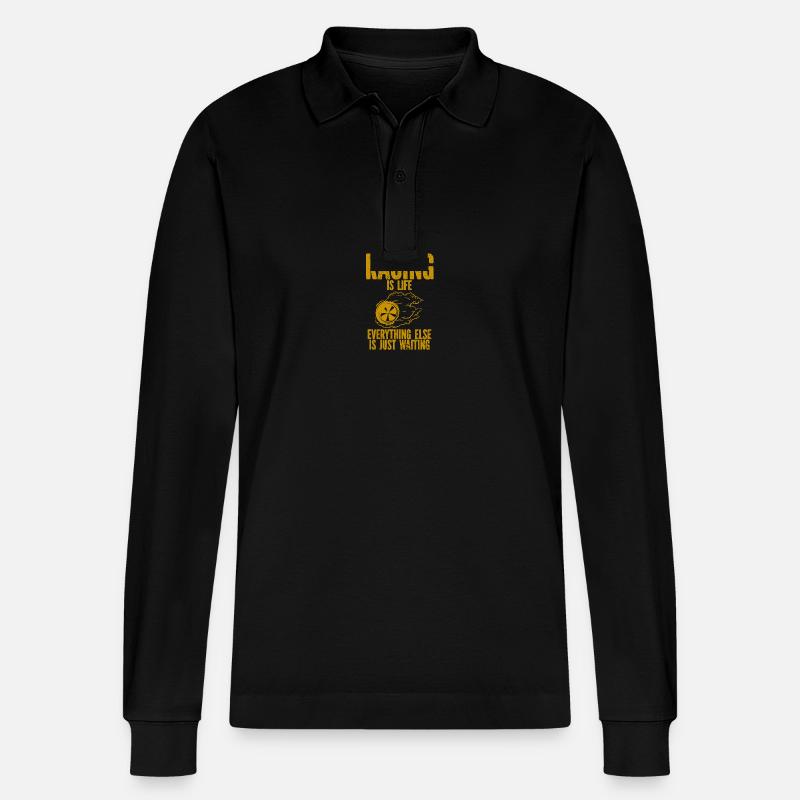 Auto Oldtimer - Stanley/Stella Unisex Bio-Langarm-Poloshirt Prepster - Schwarz