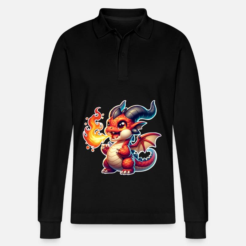 Dragon - Polo à manches longues bio PREPSTER Stanley/Stella Unisexe - noir