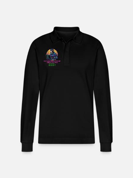 Fachinformatiker Abschluss Softwareentwickler Code - Stanley/Stella Unisex Bio-Langarm-Poloshirt Prepster - Schwarz