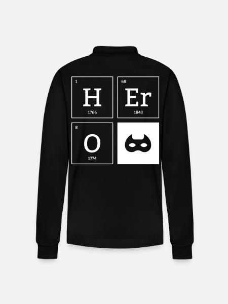 HERO Mask Superhero Elements Gift - Stanley/Stella Organic Unisex Long-Sleeved Polo Shirt Prepster - black