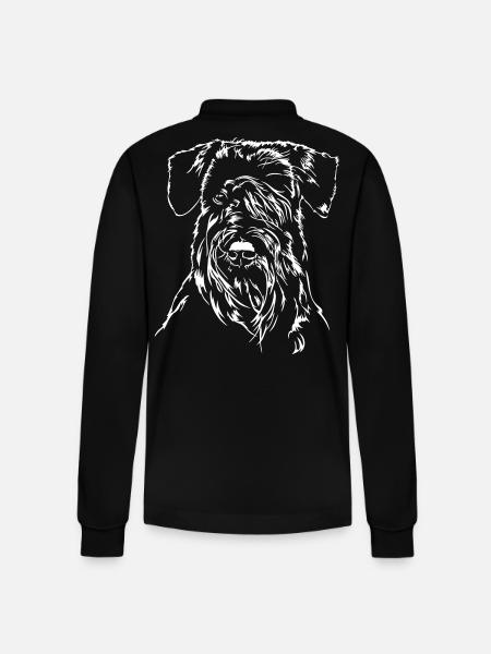 SCHNAUZER Mittelschnauzer Wilsigns Dogs Gift - Stanley/Stella Organic Unisex Long-Sleeved Polo Shirt Prepster - black