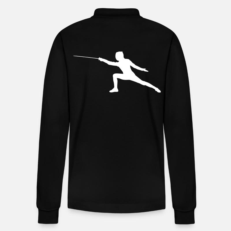 Fechter Design Geschenk - Stanley/Stella Unisex Bio-Langarm-Poloshirt Prepster - Schwarz