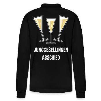 Junggesellinnenabschied Sektgläser Trichter Zu 3C - Stanley/Stella Unisex Bio-Langarm-Poloshirt Prepster - Schwarz - Hinten - Anna (173cm)