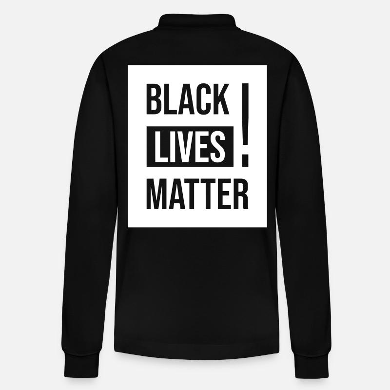 Manifestation Black Lives Matter - Polo à manches longues bio PREPSTER Stanley/Stella Unisexe - noir