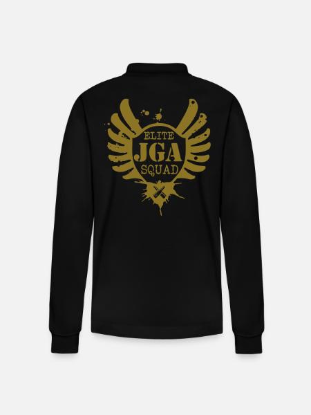 Elite JGA Squad - Stanley/Stella Unisex Bio-Langarm-Poloshirt Prepster - Schwarz