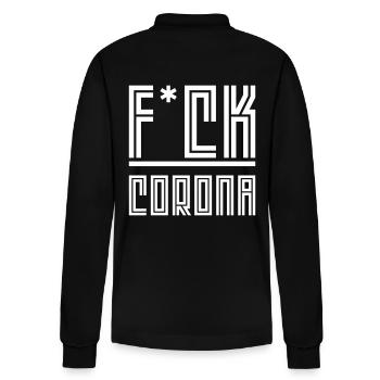 Fuck Corona - Polo à manches longues bio PREPSTER Stanley/Stella Unisexe - noir - Dos - Anna (173cm)