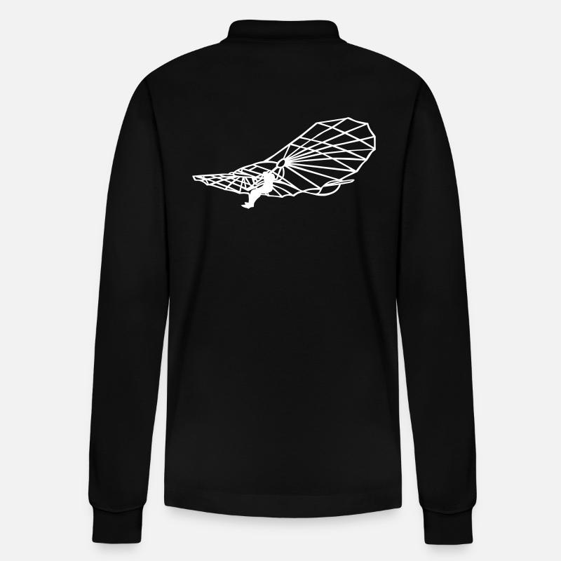 Oldtimer Fluggerät - Stanley/Stella Unisex Bio-Langarm-Poloshirt Prepster - Schwarz