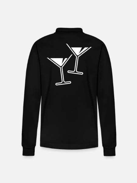 XSommerliche Grüße (White) - Stanley/Stella Organic Unisex Long-Sleeved Polo Shirt Prepster - black