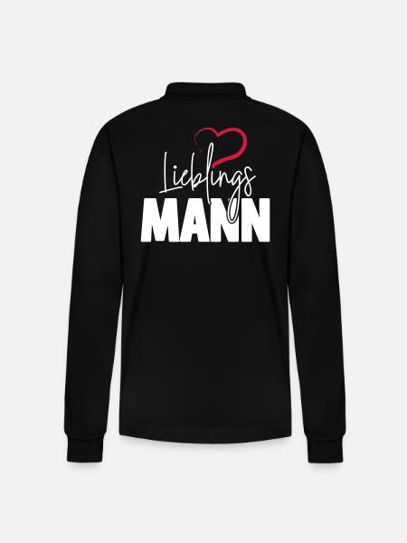 Lieblingsmann - Stanley/Stella Unisex Bio-Langarm-Poloshirt Prepster - Schwarz