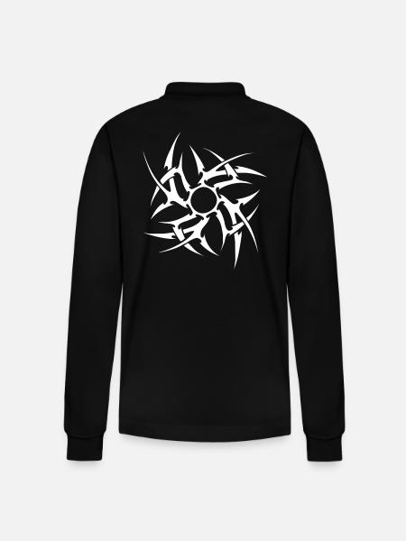 Ninja Star - Stanley/Stella Organic Unisex Long-Sleeved Polo Shirt Prepster - black