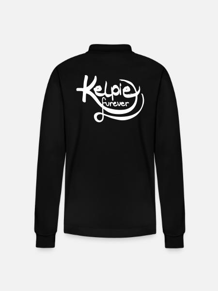 Kelpie furever - Stanley/Stella Unisex Bio-Langarm-Poloshirt Prepster - Schwarz