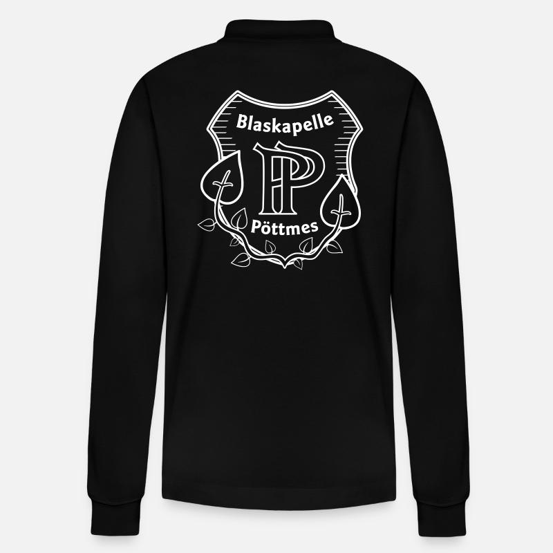 logosw - Stanley/Stella Unisex Bio-Langarm-Poloshirt Prepster - Schwarz