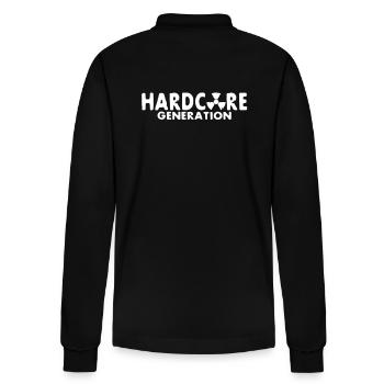 harcore generation / hard core generation - Stanley/Stella Organic Unisex Long-Sleeved Polo Shirt Prepster - black - Back - Anna (173cm)