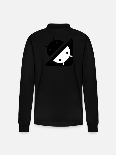 Ying Yang - Droid - Stanley/Stella Unisex Bio-Langarm-Poloshirt Prepster - Schwarz