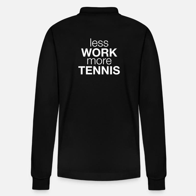 Tennis - Stanley/Stella Unisex Bio-Langarm-Poloshirt Prepster - Schwarz