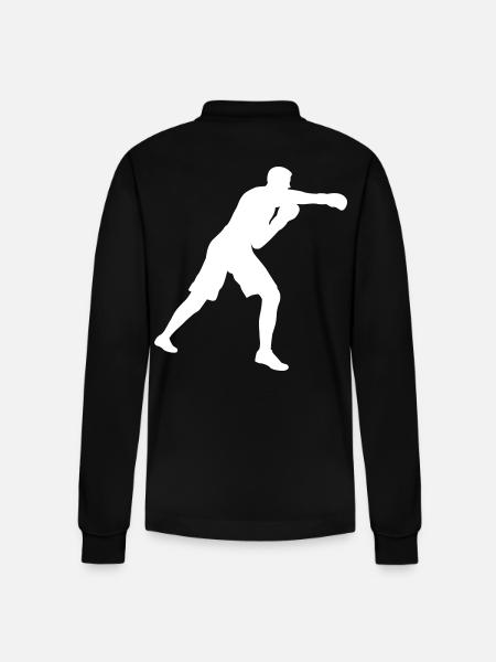 Boxing Design Gift Idea Boxer - Stanley/Stella Organic Unisex Long-Sleeved Polo Shirt Prepster - black