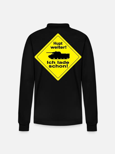 HUPT WEITER - Stanley/Stella Unisex Bio-Langarm-Poloshirt Prepster - Schwarz