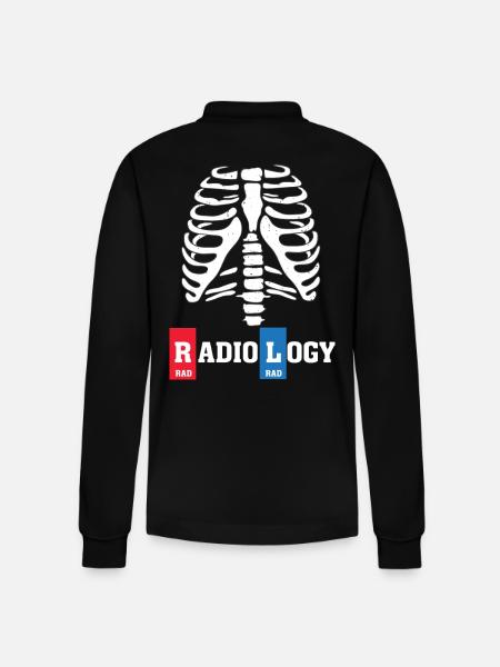 Radiology radiologist gift - Stanley/Stella Organic Unisex Long-Sleeved Polo Shirt Prepster - black
