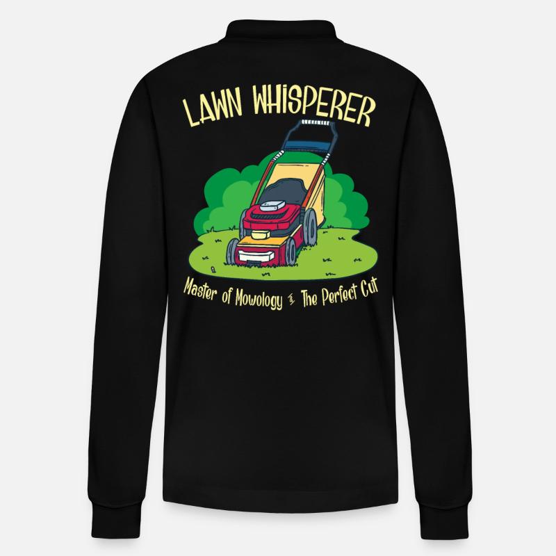 Gärtner Garten Rasenmäher Geschenk - Stanley/Stella Unisex Bio-Langarm-Poloshirt Prepster - Schwarz