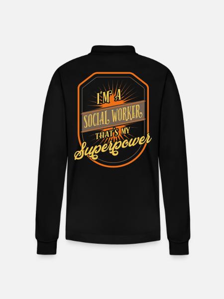 Sozialarbeiter - Stanley/Stella Unisex Bio-Langarm-Poloshirt Prepster - Schwarz